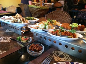 Indonesian Dinner, a Rijsttafel. 