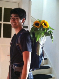 "I brought your sunflowers....like Van Gogh"