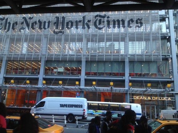 New York Times building facade