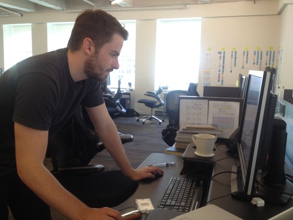 Gromano at his desk