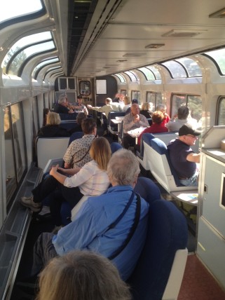 Here's the crowd going to Reno in the sightseer's lounge