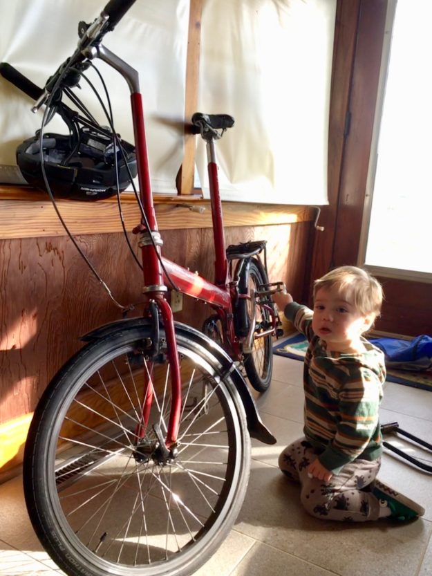 Myron playing with Max's pedal